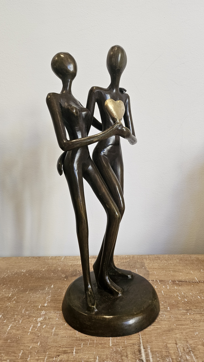 Couple avec coeur - Bronze-Carl JAUNAY