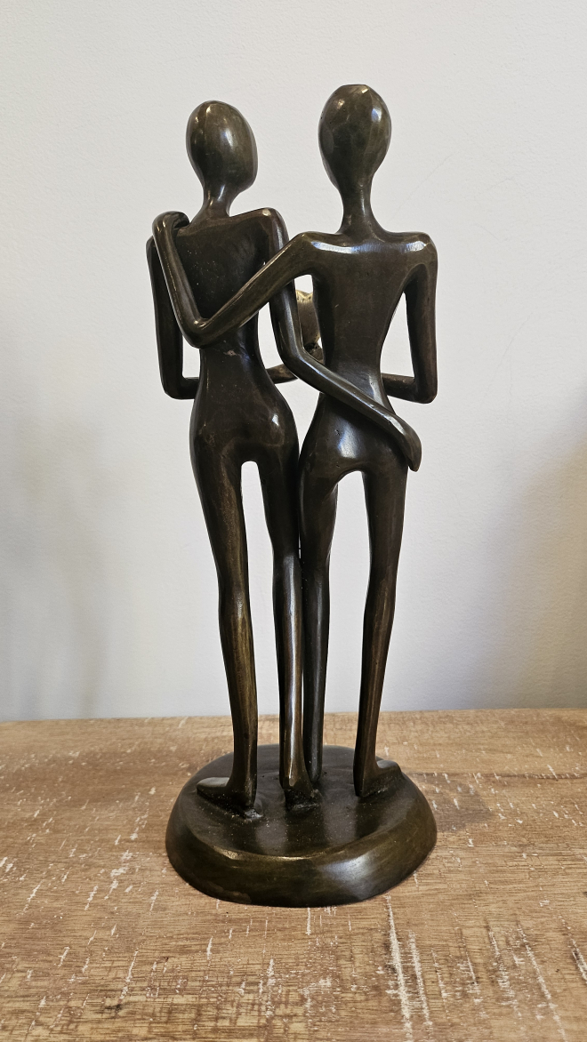 Couple avec coeur - Bronze-Carl JAUNAY