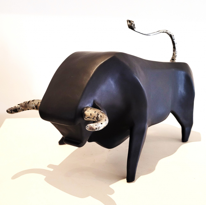 Taureau noir mat-Olivier FONSECA