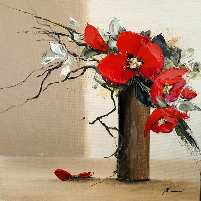 COQUELICOTS DANS UN VASE-Olivier TRAMONI