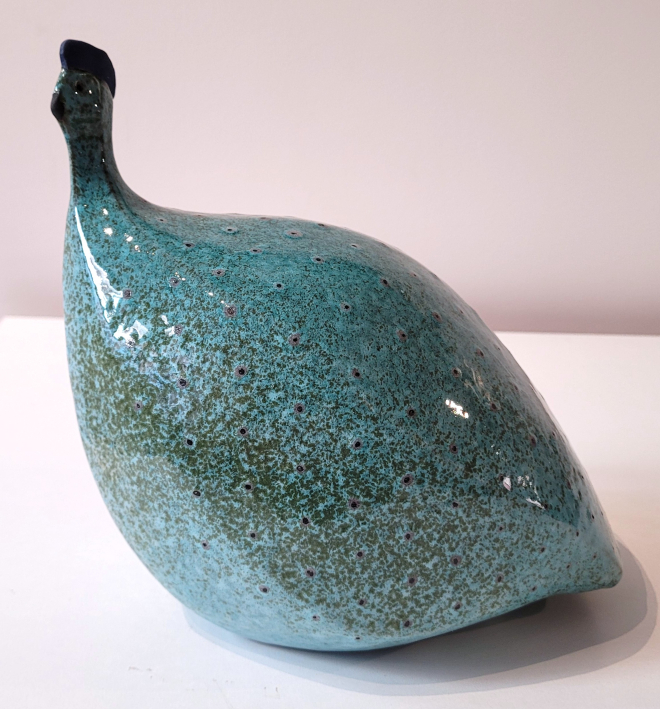 Pintade bleu scarab�e t�te haute (grande)-Olivier FONSECA