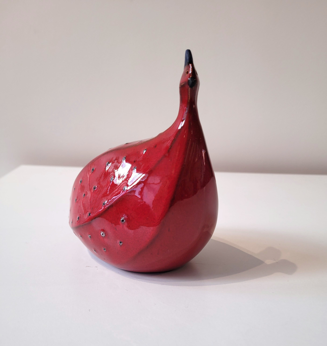 Pintade rouge, t�te haute (moyenne)-Olivier FONSECA