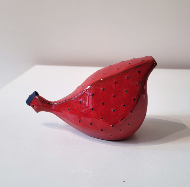 Pintade rouge, t�te basse (petite)-Olivier FONSECA