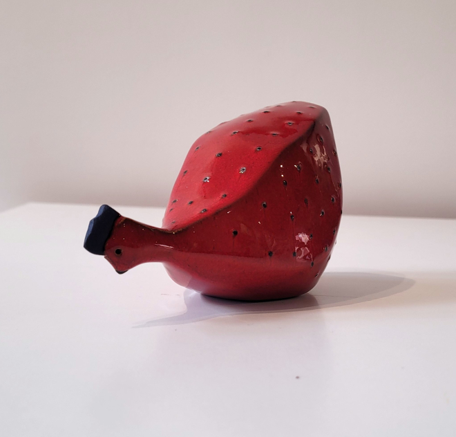 Pintade rouge, t�te basse (petite)-Olivier FONSECA