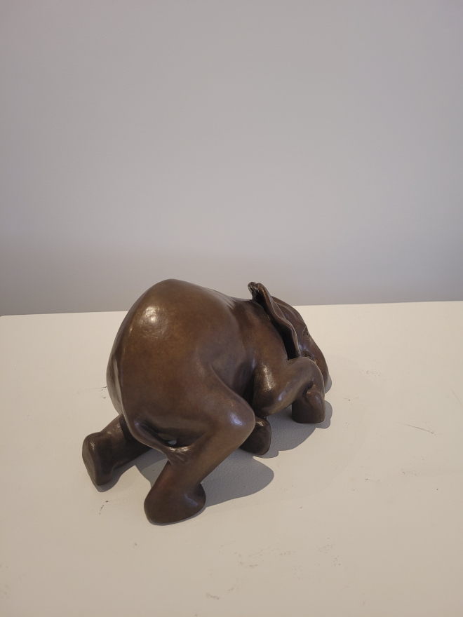 ELEPHANTEAU EN BRONZE-Ross. M