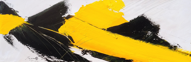 ABSTRAIT NOIR ET JAUNE-Olivier TRAMONI