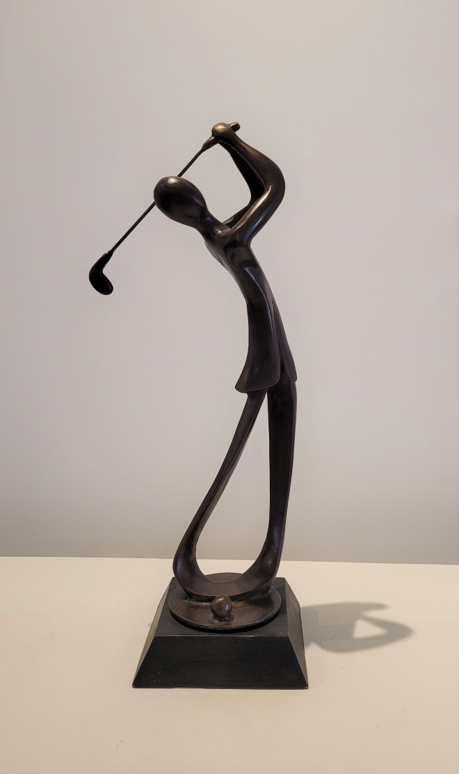 Golfeuse en bronze-Carl JAUNAY